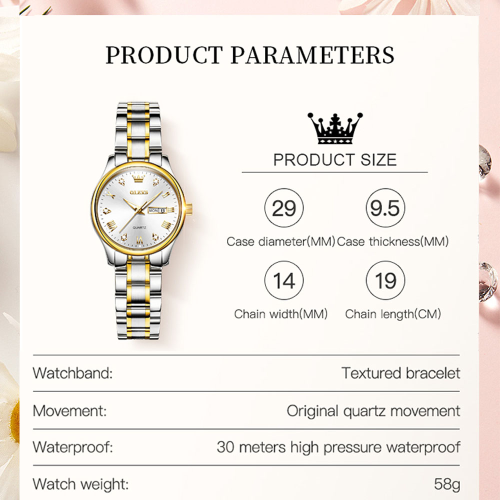 OLEVS 5563 New Fashion Women Q - Stainless Bracelet Diver review and price