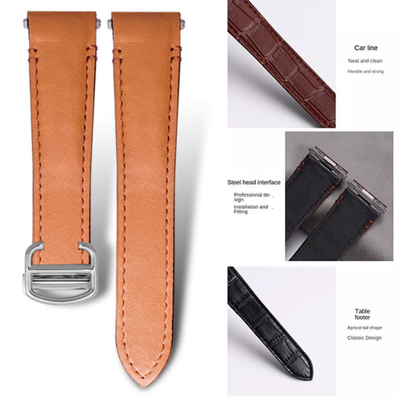 21mm 19mm Cow leather Watch St - Cartier Watch Santos review and price