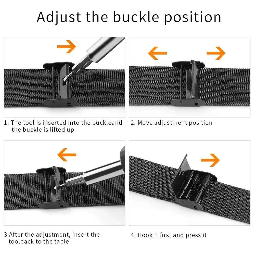 Metal Bands for Garmin Vivoact - Mesh Strap Metal review and price
