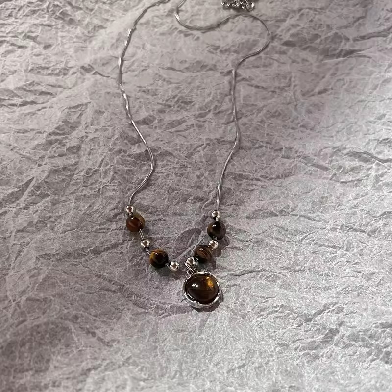 Boho Natural Tiger Eye Stone B - Butterfly Clasp Deployant review and price